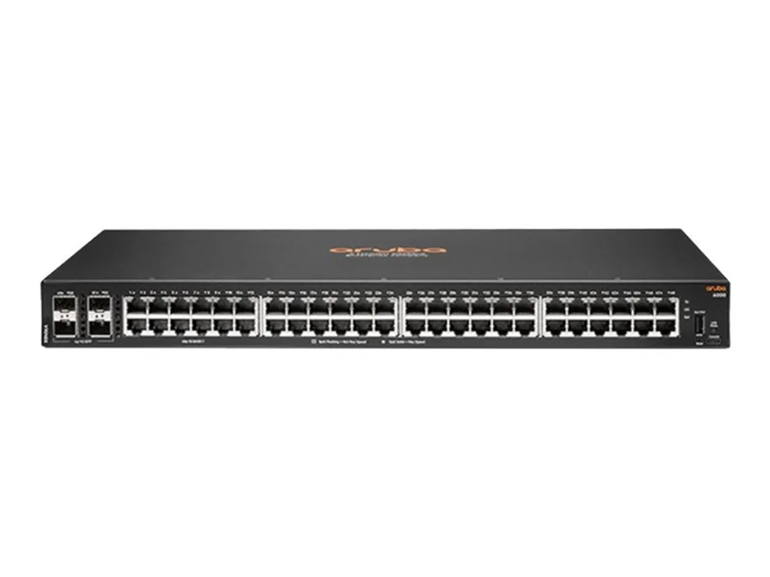 HPE R8N86-61001 Aruba 6000 48G 48-Ports 1000Base-T 4-Ports 1GbE SFP 1U Rack-mountable Layer 3 Managed Gigabit Ethernet Network Switch