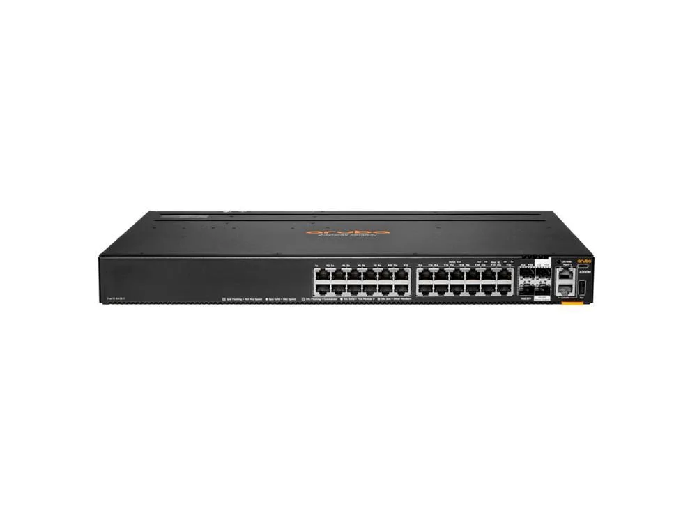 HPE R8Q67-61001 Aruba 6200M 24G 24-Ports 10/100/1000Base-T RJ-45 GbE 4-Ports 10GBase-X SFP+ Layer 3 Managed 1U Rack-mountable Network Switch