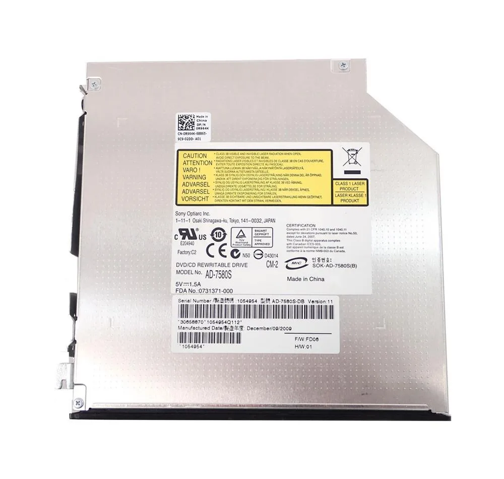 R964K - Dell SATA Laptop DVD-RW Drive