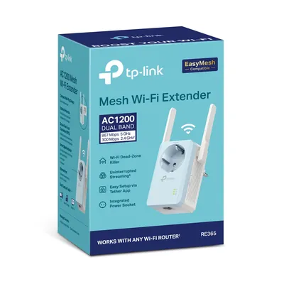 RE365 - TP-Link AC1200 Wi-Fi Range Extender with AC Passthrough