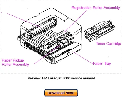 RG5-3603-000 - HP Laser / Scanner Assembly for LaserJet 5000 Series Printer