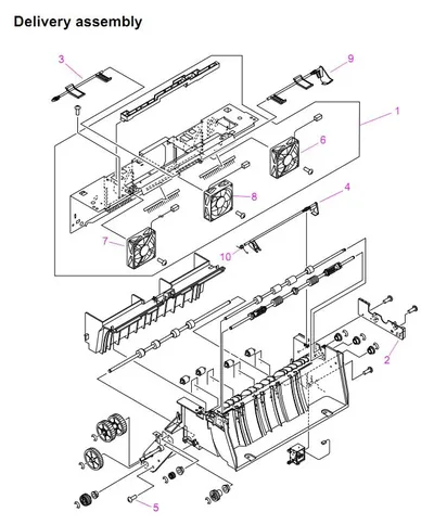 RG5-5645 - HP Delivery cross member Assembly for LJ 9000 / 9040 / 9050 / M9040 / M9050