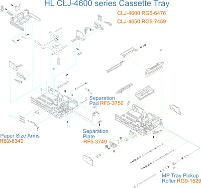 RG5-6469 - HP Paper Pickup Assembly for LaserJet 4600
