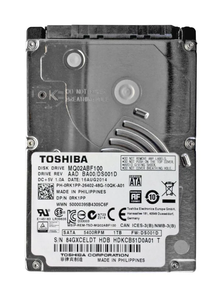 RK1PP - Dell 1TB 5400RPM SATA 6.0Gb/s 2.5-inch Laptop hard Drive for Latitude E6440Hard Drive