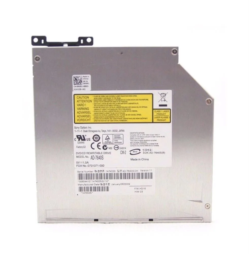 RK891 - Dell Sony NEC 8x Slot Loading DVD-RW for Studio 1735 Laptop