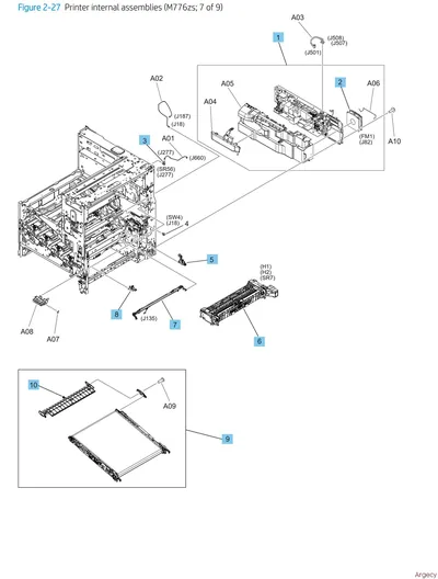 RM2-1351-000 - HP Left Door for Color LaserJet Enterprise M751 / M776 / M856 / E75245 / E85055 series