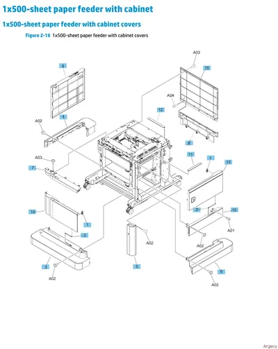 RM2-5105 - HP Paper Feeder Stock Door Assembly for LaserJet Enterprise M630 Printer