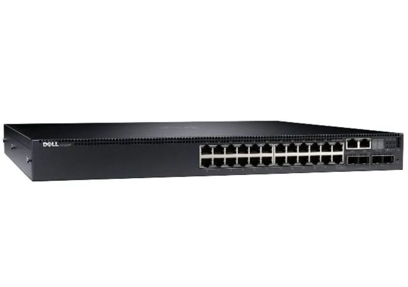 Dell RN6NV Dell 0RN6NV / RN6NV N3024P 24x Ports 1000Base-T PoE+ 2x SFP+ 2x Combo Ports Layer3 Managed 1U Stackable Gigabit Ethernet Switch