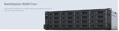 Synology RS4017XS+/96TB-TE RackStation RS4017xs+ 96TB 16-Bay NAS Server