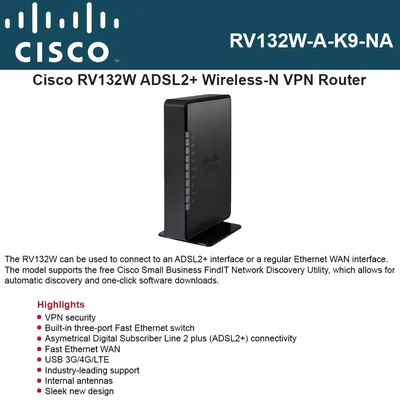 RV132W-A-K9-NA - Cisco Wireless-N VPN Router