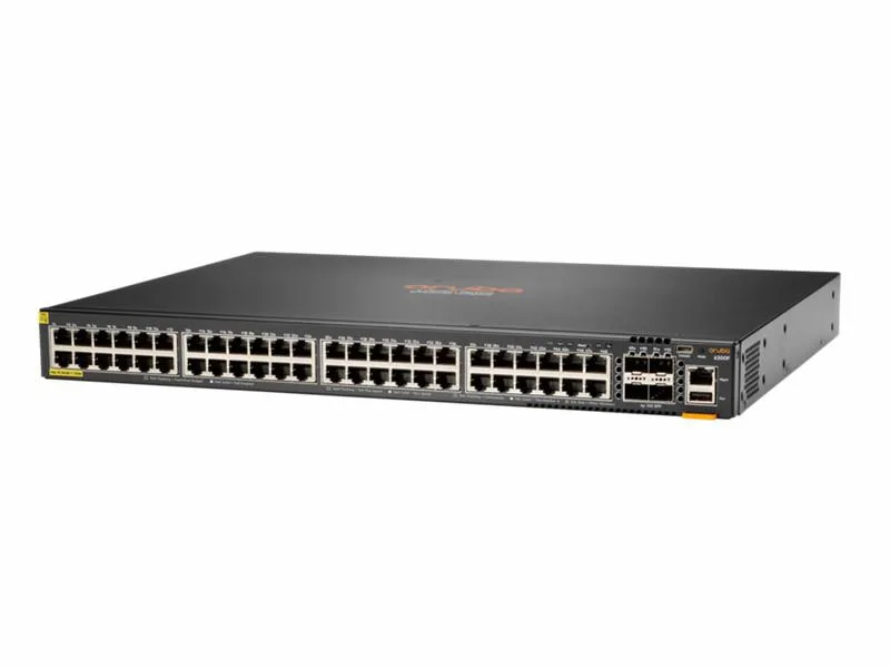 HPE S0M84-61001 Aruba CX 6200F 48G 48-Ports PoE+ 10/100/1000Base-T RJ-45 Gigabit Ethernet + 4-Ports 1000Base-X SFP Layer 3 Managed 1U Rack-mountable Network Switch