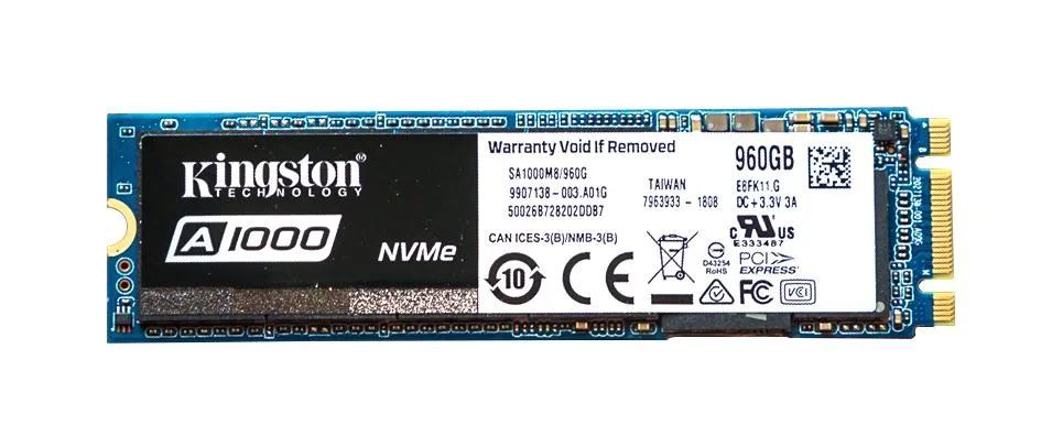 Kingston SA1000M8/960G A1000 960GB PCI-E NVMe GEN 3.0 X 2 LANES M.2 2280 Stand Alone Solid State Drive