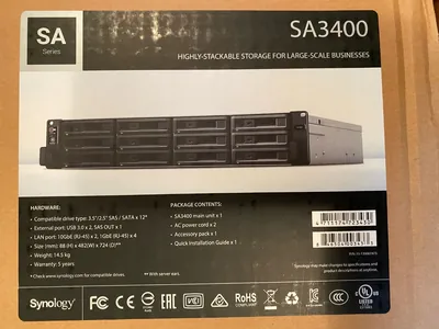 Synology SA3400/120TB-TE SA3400 120TB Highly Scalable NAS