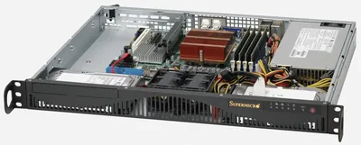 SC512F-350B1 - Super Micro Mini 1U Rackmount 512F 350W Multi-Output supply Platinum Level Chassis