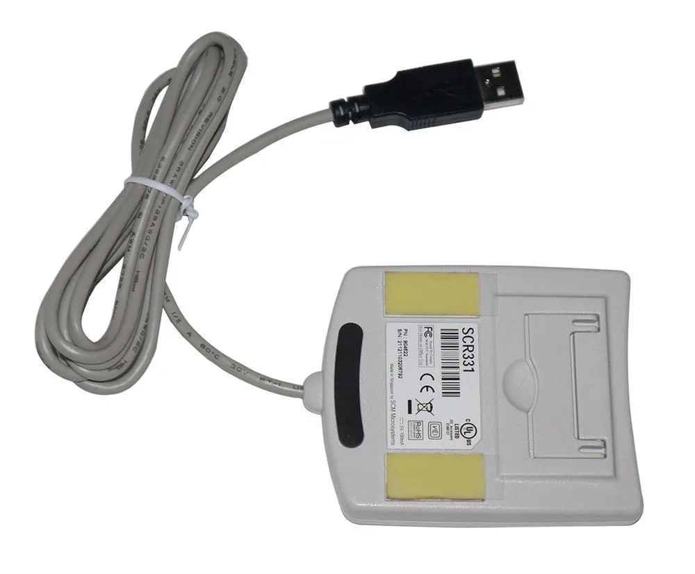 SCR331 - HP SCM Microsystems SCR331 USB CAC Smart Card Reader DOD Military ID