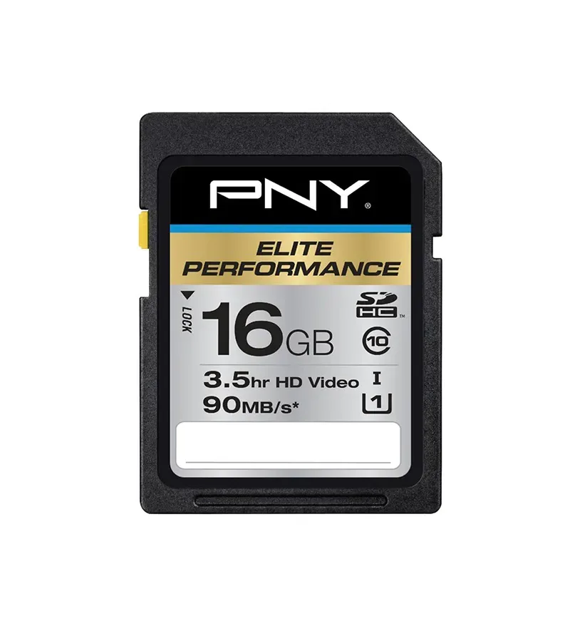 SD16G10ELIPER-EF - PNY Elite Performance 16GB Class 10 SDHC UHS-I Flash Memory Card