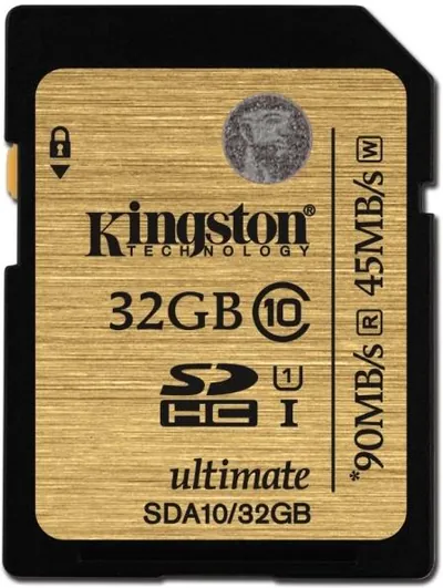 Kingston SDA10/32GBCR 32GB 300x Class 10 SDHC UHS-I Flash Memory Card