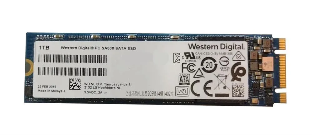 SDATN8Y-256G - Western Digital PC SA530 256GB SATA 6Gb/s SED 3D NAND M.2 2280 Solid State Drive