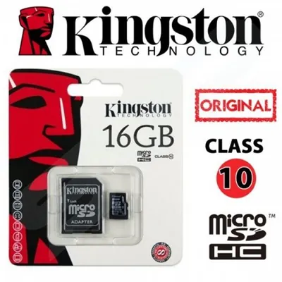 Kingston SDC10/16GBCR 16GB Class 10 microSDHC Flash Memory Card