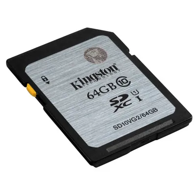 Kingston SDC10G2/64GB 64GB Class 10 microSDXC UHS-I Flash Memory Card with SD Adapter