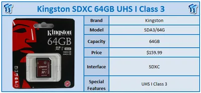 Kingston SDCA3/128GB 128GB Class 3 microSDXC UHS-I U3 Flash Memory Card with Adapter