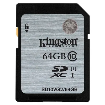 Kingston SDCX10/64GBCR 64GB Class 10 microSDXC UHS-I Flash Memory Card