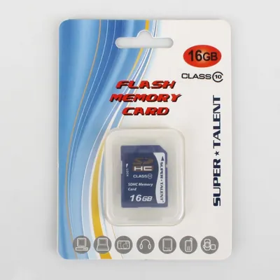 SDHC16-C10 - Super Talent 16GB Class 10 SDHC Flash Memory Card