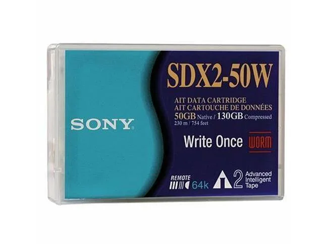 SDX250W - Sony AIT-2 Data Cartridge - AIT AIT-2 - 50GB (Native) / 130GB (Compressed)