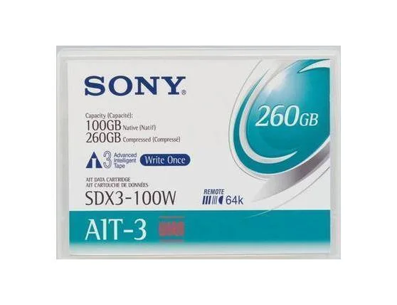 SDX3-100W - Sony AIT-3 230 Meter 260GB WORM DATA Cartridge