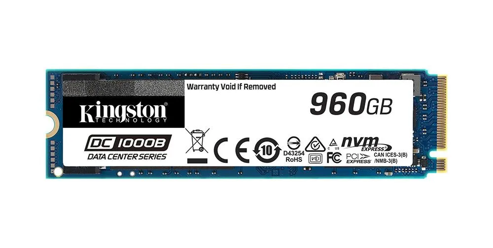 Kingston SEDC1000BM8/960G DC1000B 960GB M.2 NVMe Solid State Drive for Enterprise Servers