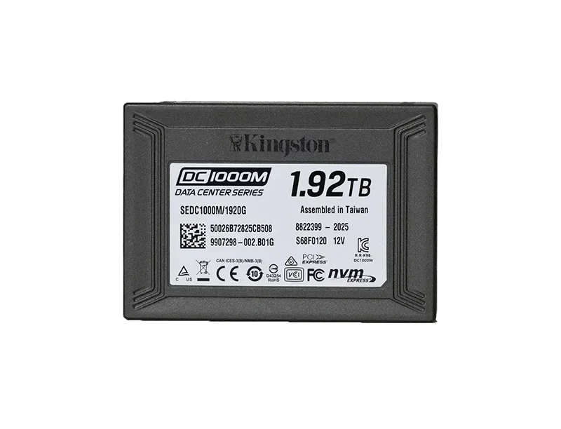 Kingston SEDC1000M/1920G DC1000M Data Center 1.92TB TLC PCI Express 3.0 x4 NVMe Mixed Use U.2 2.5-inch Solid State Drive