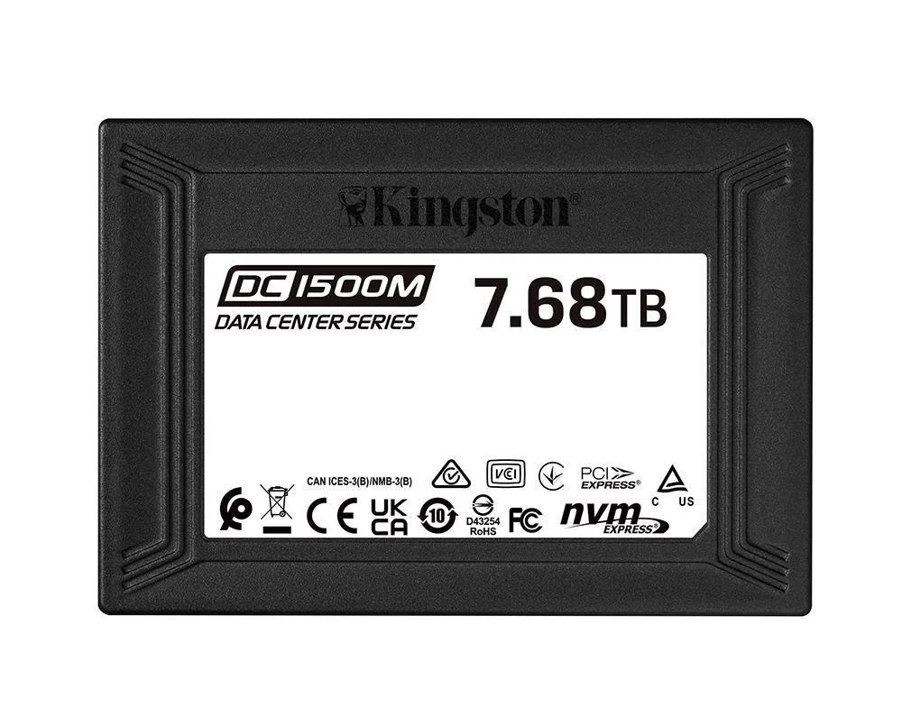 Kingston SEDC1500M/7680G DC1500M 7.68TB PCI Express x4 NVMe Gen3 U.2 Enterprise Solid State Drive