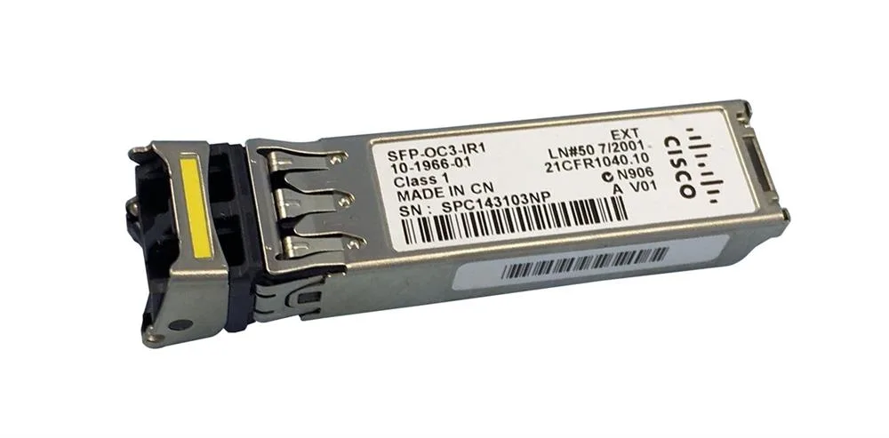 SFP-OC3IR1 - Cisco Single-Mode 155Mbps OC-3/STM-1 IR-1 Fibre 15km 1310nm Duplex LC Connector SFP Transceiver Module