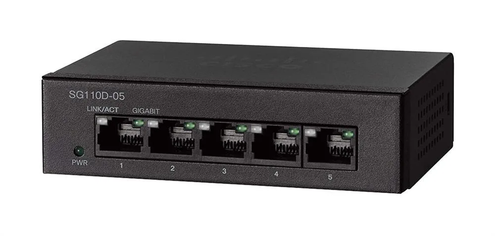 SG110D-05-EU - Cisco Small Business 110 Series RJ-45 5 x Ports 10/100/1000Base-T Unmanaged Rack Mountable Gigabit Ethernet Switch