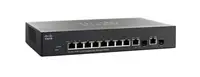 SG300-10PP-K9-NA - Cisco Small Business SG300 PoE+ 8 x Ports 10/100/1000Base-T + 2 x Combo Gigabit SFP Layer 3 Managed 1U Rack-Mountbale Gigabit Thernet Network Switch