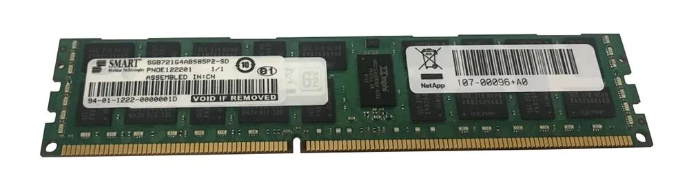 SGB721G4ABS85P2-SD - Smart Modular 8GB DDR3-1333MHz PC3-10600 ECC Registered CL9 240-Pin RDIMM 1.5V Dual Rank Memory Module