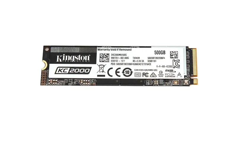 Kingston SKC2000M8/500G KC2000 Series 500GB TLC PCI Express 3.0 x4 NVMe (AES-256 / TCG Opal 2.0) M.2 2280 Solid State Drive