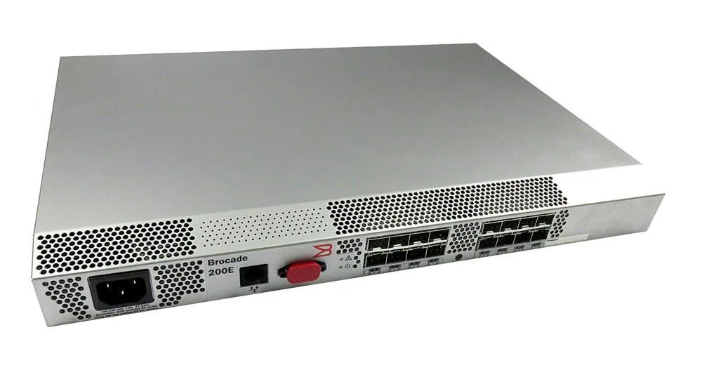 Brocade SM-210E-R0000 SilkWorm 200E 16 x Ports 8 x Active 4Gb/s SFP Fibre Channel 1U Rack-mountable SAN Switch