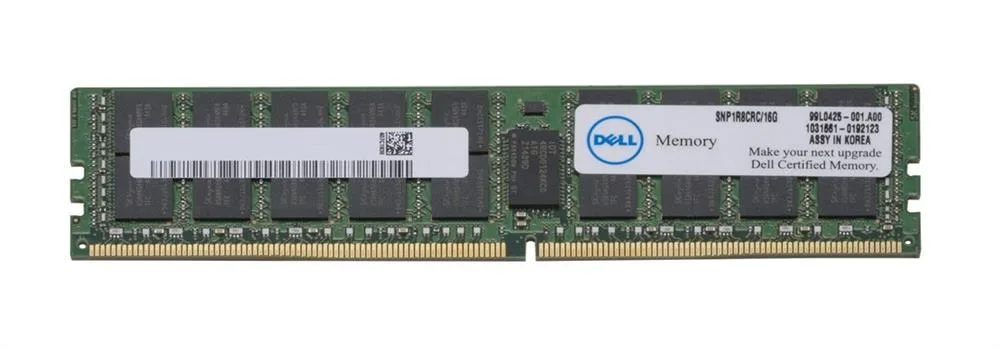 Dell SNP1R8CRC/16G 16GB DDR4-2133MHz PC4-17000 ECC Registered CL15 288-Pin DIMM 1.2V Dual Rank Memory Module