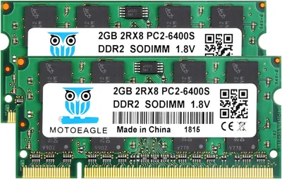 Dell SNPCM997C/4G 4GB DDR2-667MHz PC2-5300 non-ECC Unbuffered CL5 200-Pin SoDimm Dual Rank Memory Module