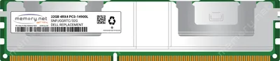 Dell SNPJGGRT/32G 32GB PC3-14900 DDR3-1866MHz ECC Registered CL13 LRDIMM Quad-Rank Memory Module