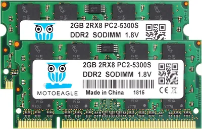 PNY SODI102GBN/5300/2-BX 2GB DDR2-667MHz PC2-5300 non-ECC Unbuffered CL5 200-Pin SoDimm Dual Rank Memory Module
