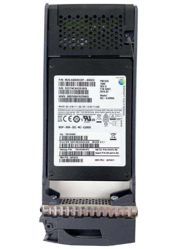 SP-447A-R6 - NetApp 800GB SAS 6Gb/s 2.5-inch Solid State Drive for Disk Shelves DS2246