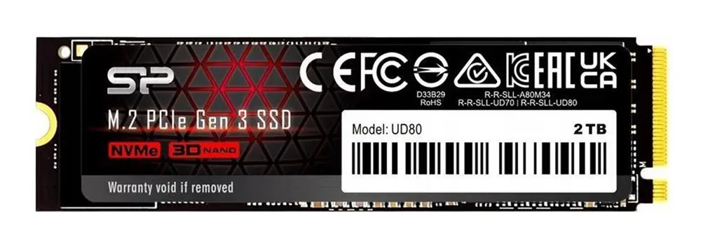 SP02KGBP34UD7005 - Silicon Power UD70 2TB PCI Express NvMe 3.0 x4 M.2 2280 Solid State Drive