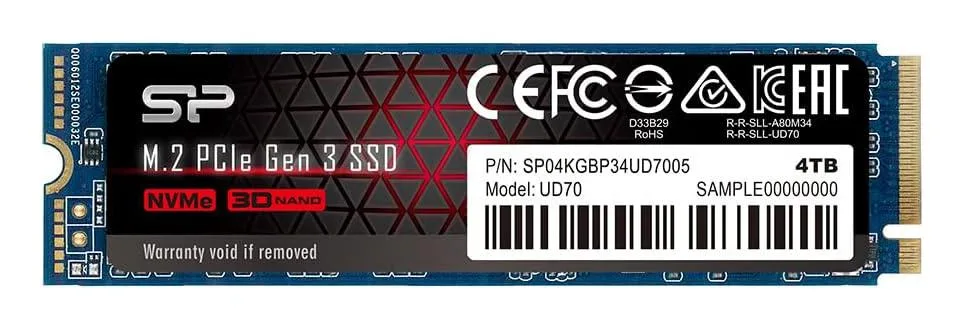 SP04KGBP34UD7005 - Silicon Power UD70 4TB PCI Express NvMe 3.0 x4 M.2 2280 Solid State Drive