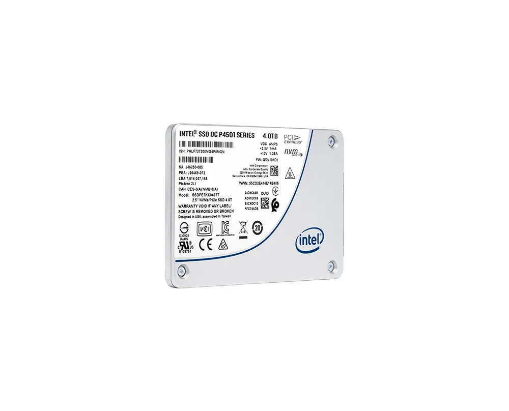 SSDPE7KX040T7 - Intel DC P4501 4TB PCI Express 3.1 NVMe x4 2.5-inch Solid State Drive