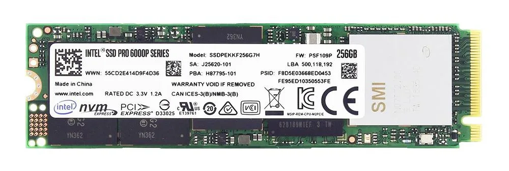 SSDPEKKF256G7H - Intel Pro 6000P Series 256GB PCI-Express TLC Solid State Drive