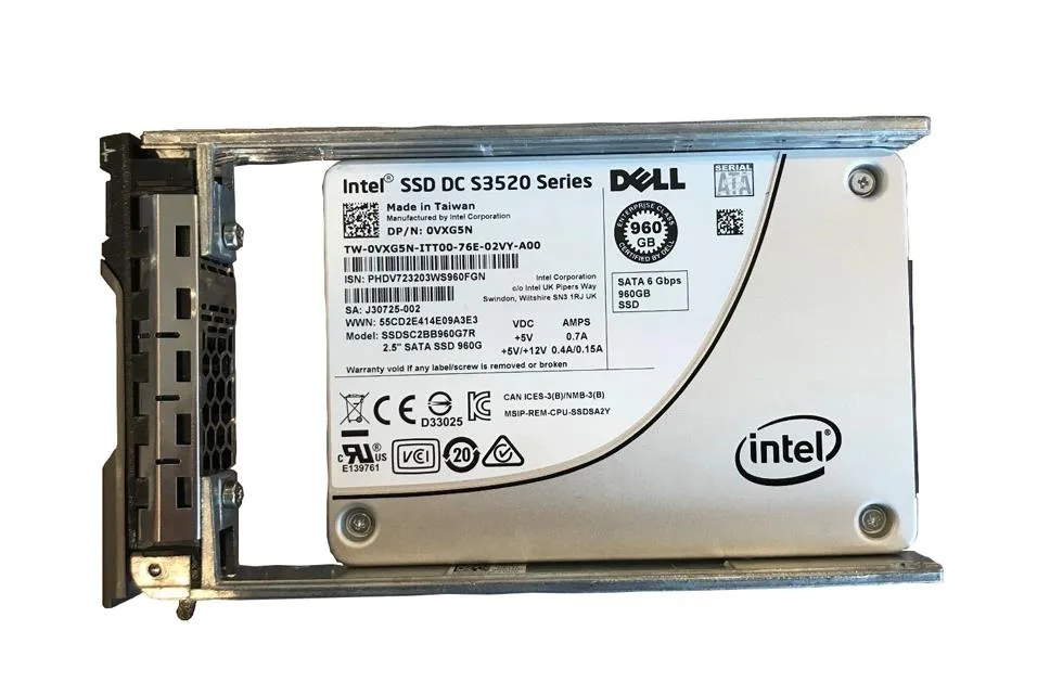 SSDSC2BB960G7R - Intel DC S3520 Series 960GB Multi-Level Cell SATA 6Gb/s 2.5-inch Solid State Drive