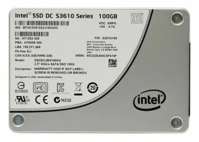 SSDSC2BX100G401 - Intel SSD DC S3610 Series 100GB SATA 6.0Gb/s 2.5-inch MLC Solid State Drive