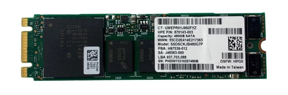 SSDSCKJB480G7P - Intel DC S3520 Series 480GB M.2 SATA 6GB/s 80mm 3D1 MLC Solid State Drive